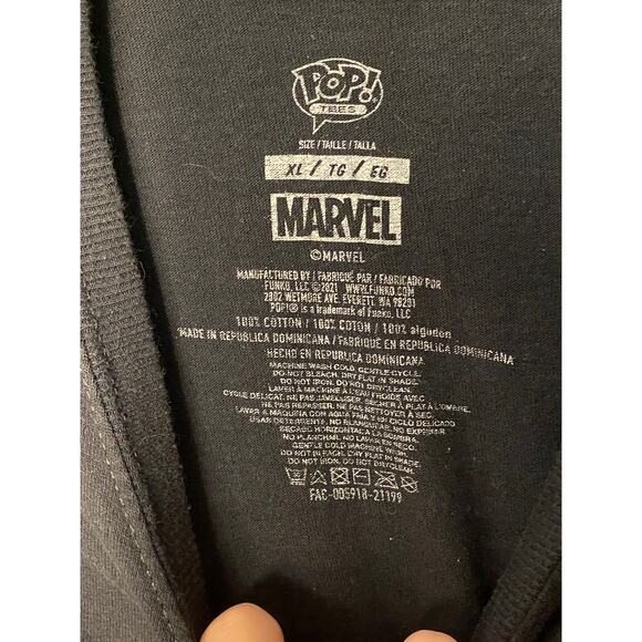 MARVEL Captain America Black T Shirt Youth size 16 / XL, Funko Pop Tees EUC - Picture 4 of 7